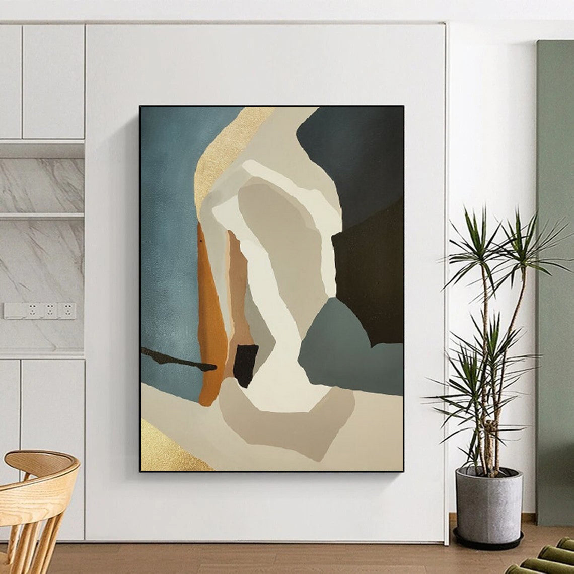 Swirling Textures: Large - Format Custom Abstract Gem for Bedroom and Bar DTP145