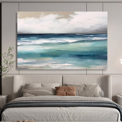 Calm Ocean Waves - Serene Bedroom Wall Art DLZ051