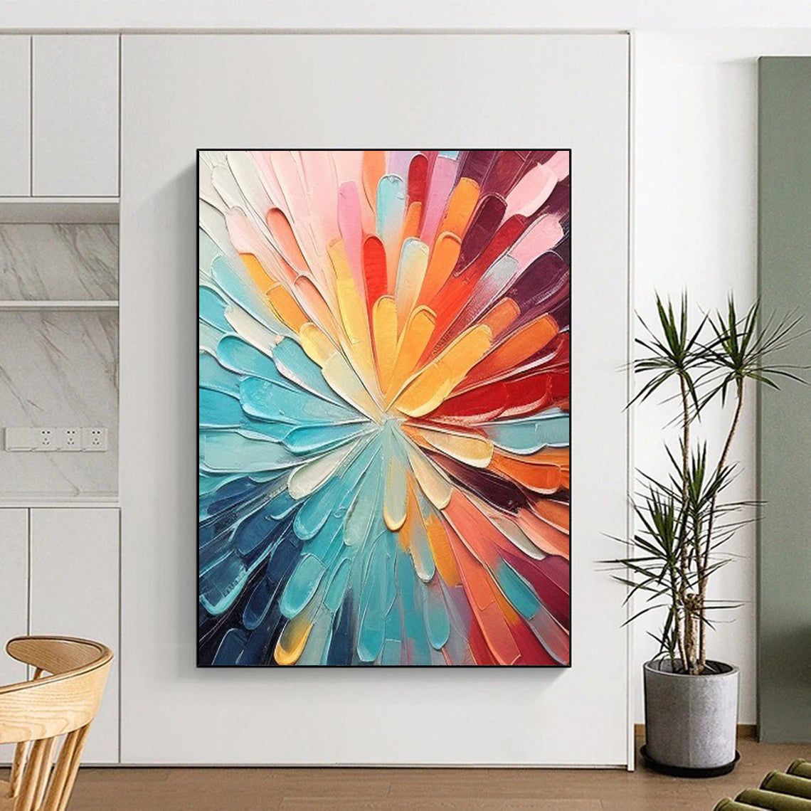 Large Custom Abstract Artworks: Textured Wonders for Bedroom & Entryway DTP288
