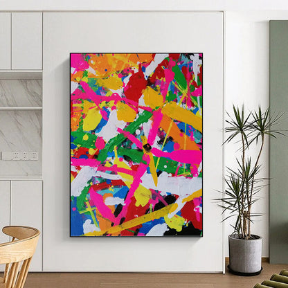 Warmly Large - Scale Hand - Painted Textured Abstract for Veterinary Clinic & Pet Grooming Salon DKH1260
