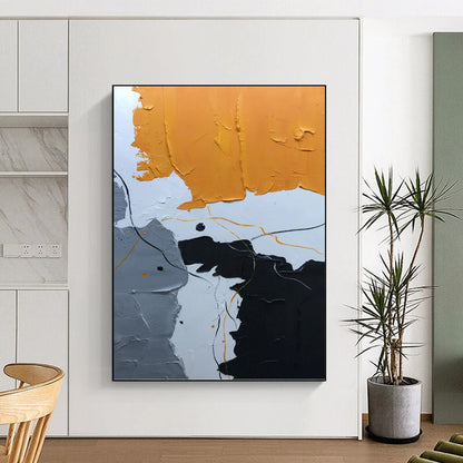 Serene Hand - Painted Textured Abstract for Bedroom & Living Room DKH1334