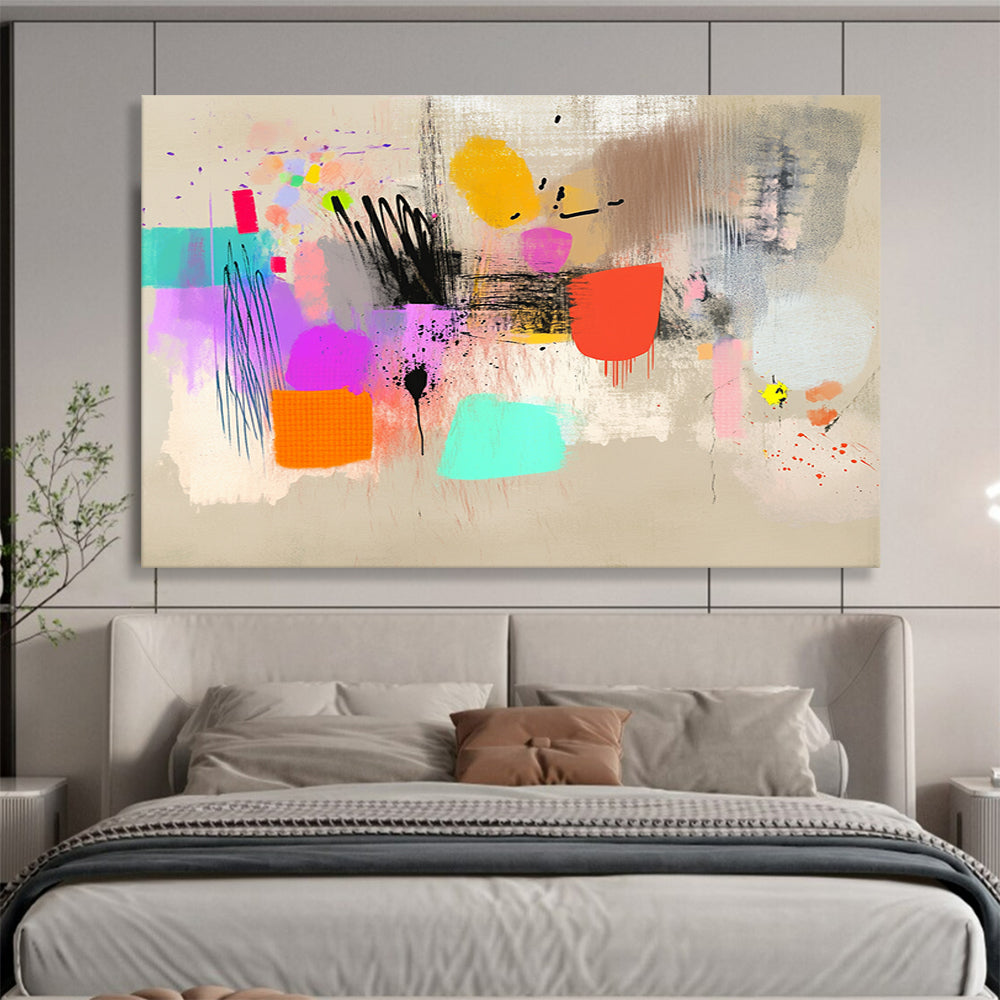 “Colorful Mixed - Media Abstract” - Contemporary Abstract Painting HB0533