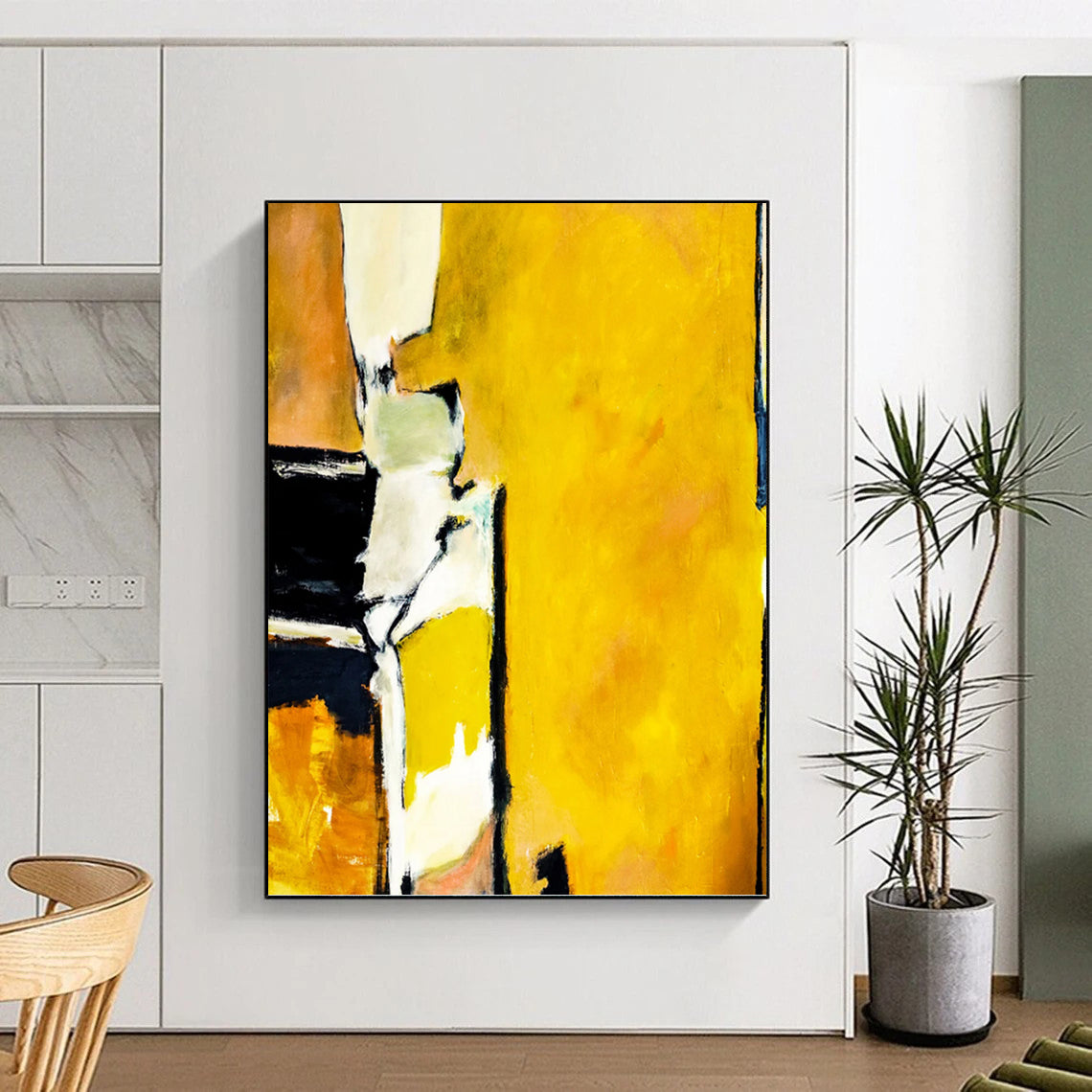 Captivating Custom - Rendered Textured Canvas Abstract for Bedroom & Hallway DKH1101
