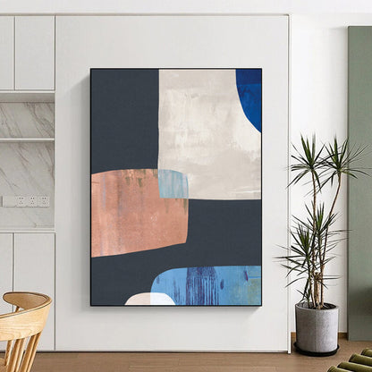 Large-Scale Custom Abstract Paintings: Hand-Painted, Textured Elegance DTP200