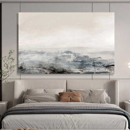 Misty Landscape Abstraction - Oversized Dreamy Living Room Decor DLZ136