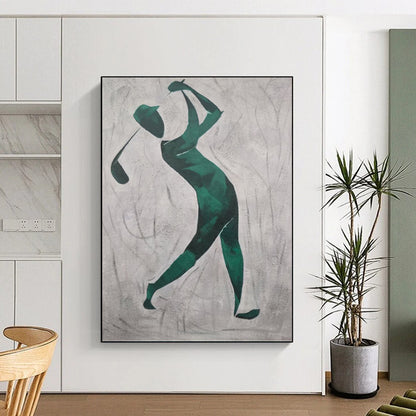 Giant - Scale Vertical Hand - Painted Custom Abstract Enigma (with Diverse Textures) for Dining Room and Hotel DKH1561
