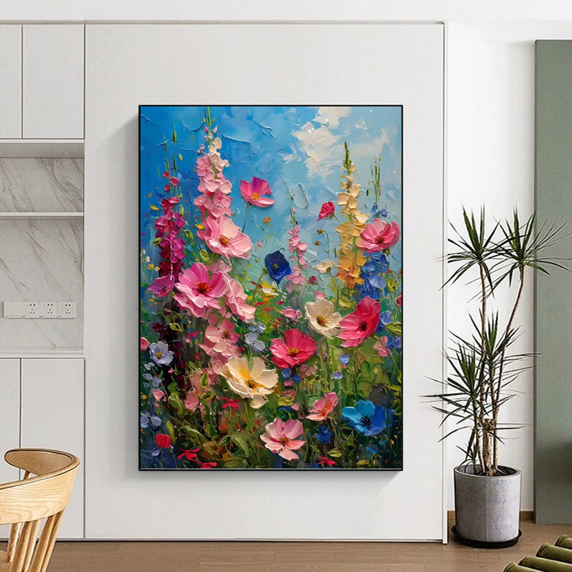Extended - Reach Vertical Hand - Painted Textured Custom Abstract Epic for Office and Bar DKH1594