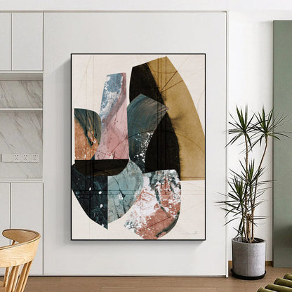 Flecked Textures: Gargantuan Custom Abstract Work for Living Room and Bar DTP152
