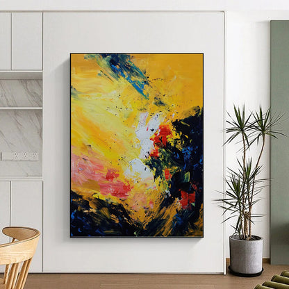 Enchanting Hand - Painted Textured Abstract for Dining Room & Entryway DKH1342