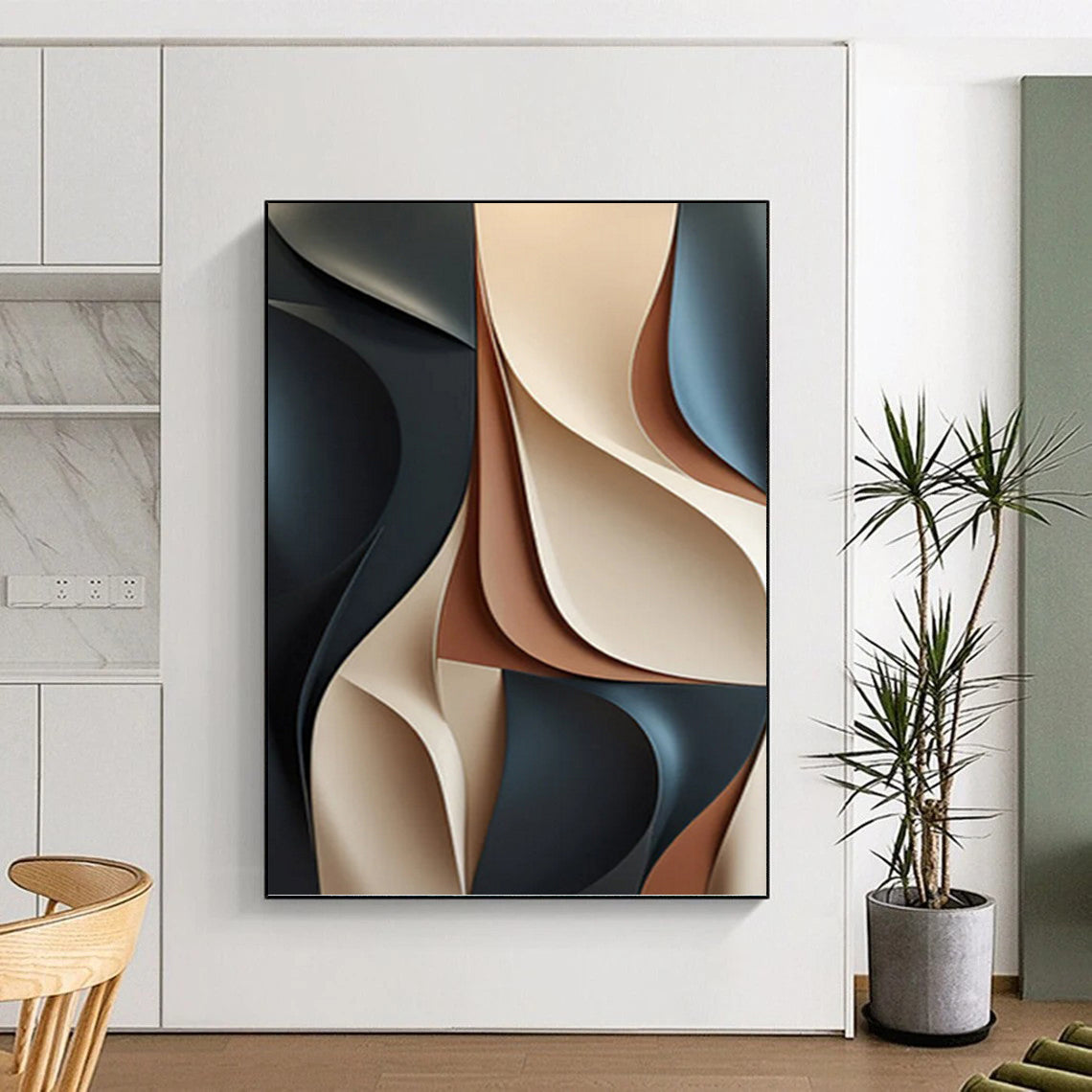 Enormous Custom - Textured Hand - Painted Abstract Artwork for Bar & Entryway DKH1023