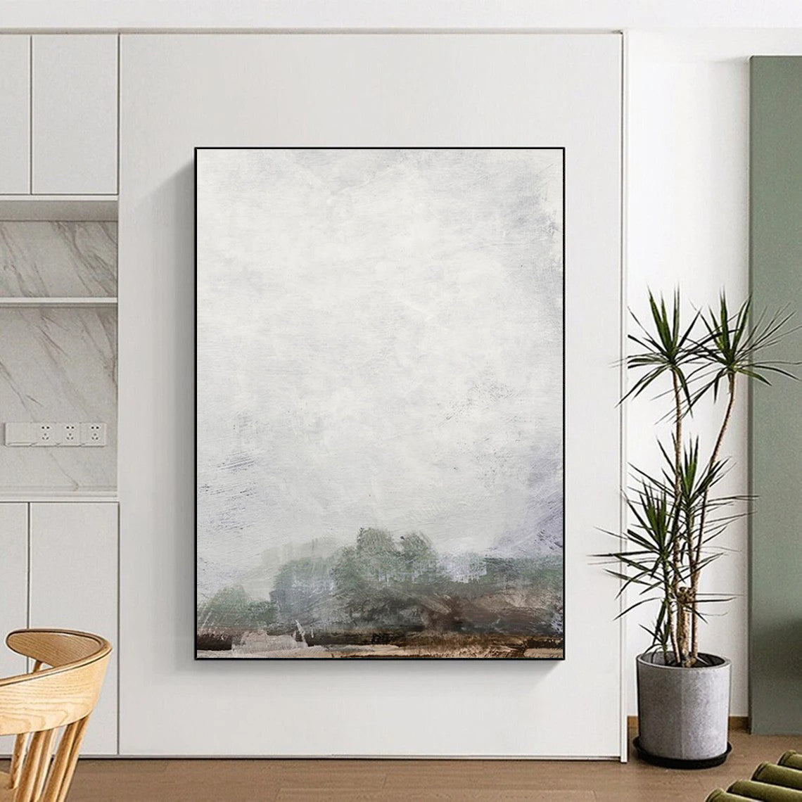 Custom Hand-Painted Abstract Art: Big Sizes & Textures for Office & Dining Room DTP222