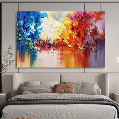 Colorful Abstract Forest Reflection - Vibrant Living Room or Office Art DLZ186