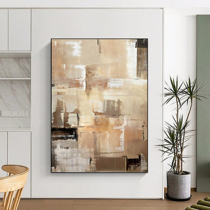 Custom - Designed Hand - Painted Textured Abstract Canvas for Bedroom & Office DKH0984