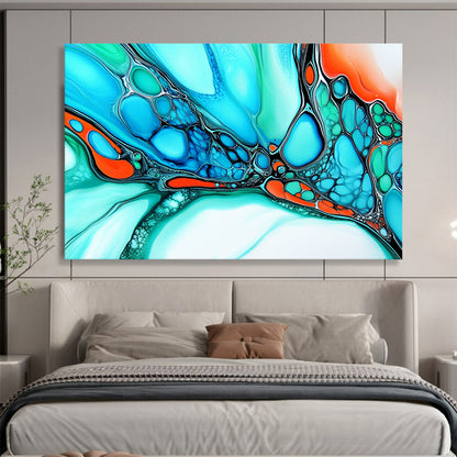 “Colorful Fluid Abstract” - Bright Palette, Fluid Art Patterns Painting On Canvas HB0880