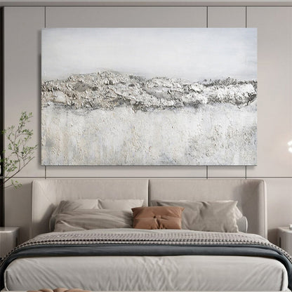 Textured Neutral Horizon - Minimalist Living Room or Office Art DLZ260