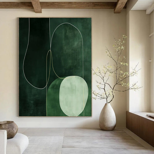 Super-Sized Hand-Painted Contemporary Abstract Painting for Retail Store Window Displays