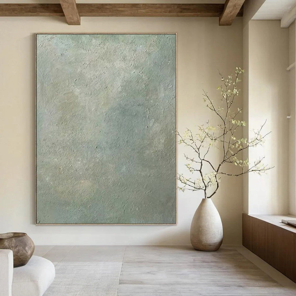 Monumental Handcrafted Abstract Canvas for Agricultural Processing Plant Lobbies