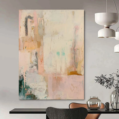 Large Hand-Painted Modern Abstract Wall Decor for Senior Living Community Activity Rooms
