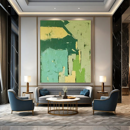 Oversized Abstract Art for Closet Dressing Areas - Custom Acrylic on Linen