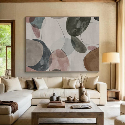 Monumental Custom Abstract Canvas for Greenhouse Interior Walls