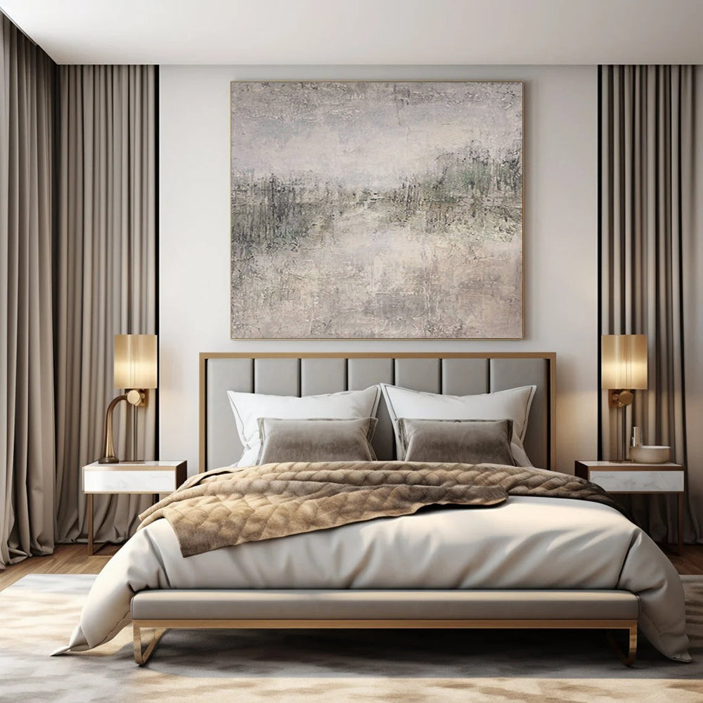 Extra-Large Hand-Painted Modern Abstract Artwork Ideal for Hotel Lobby Welcome Walls