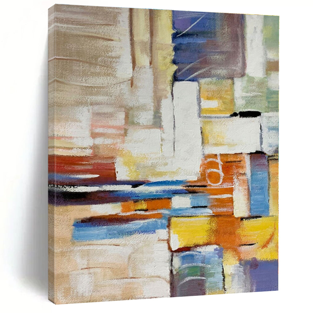 Enormous Made-to-Order Abstract Painting for Mudroom Pet Grooming Station Wall