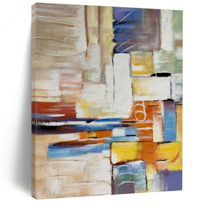 Enormous Made-to-Order Abstract Painting for Mudroom Pet Grooming Station Wall