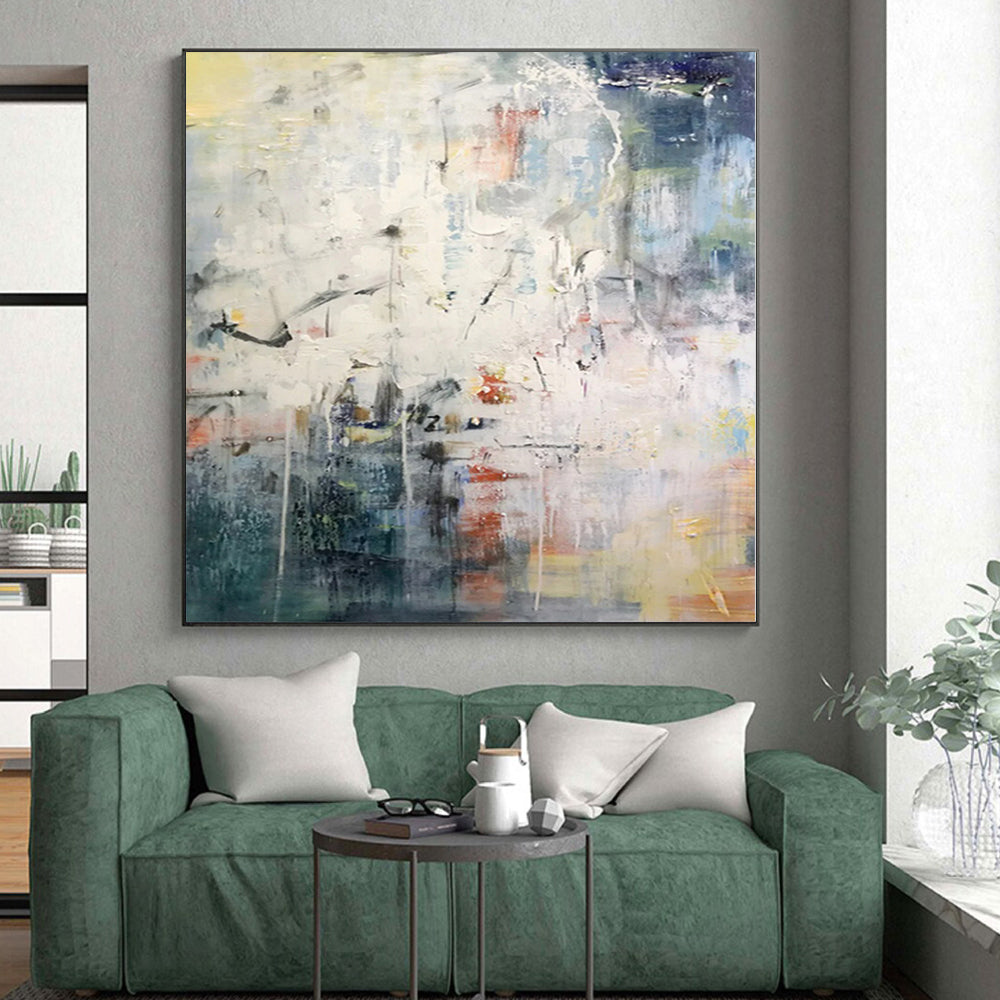Monumental Custom Abstract Canvas for Greenhouse Potting and Plant Care Areas