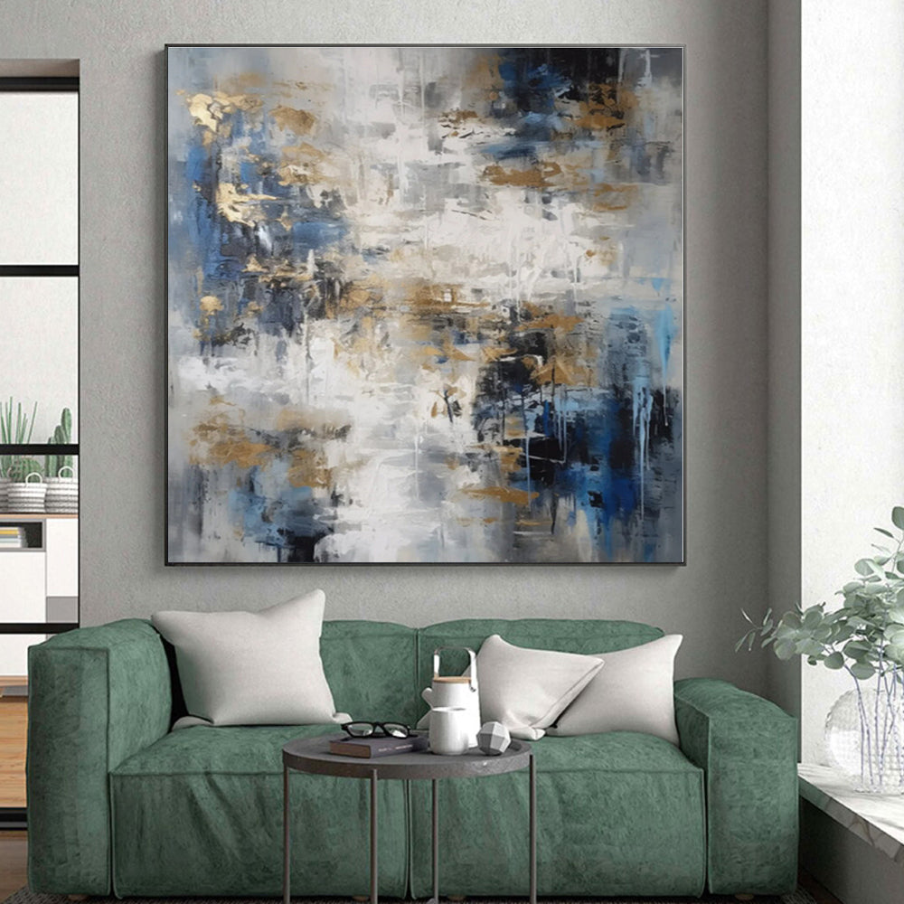 Gigantic Custom Hand-Painted Abstract Painting for Mudroom Paw Wash Wall