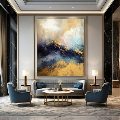 Giant Contemporary Abstract Painting for Technology Startup Office Breakout Areas