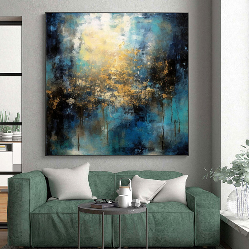 Vast Custom Abstract Art for Home Indoor Pool and Spa Feature Wall