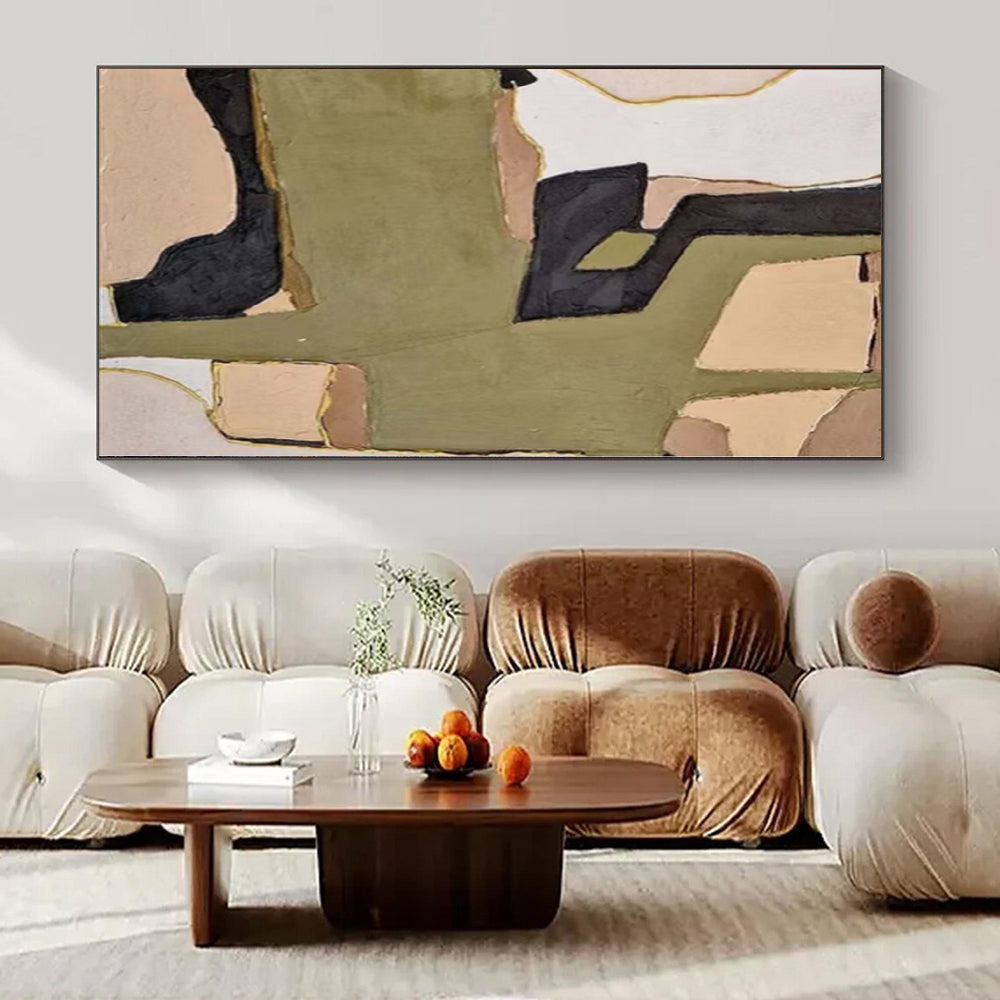Large Hand-Painted Abstract Art for Equestrian Competition Venue Foyers