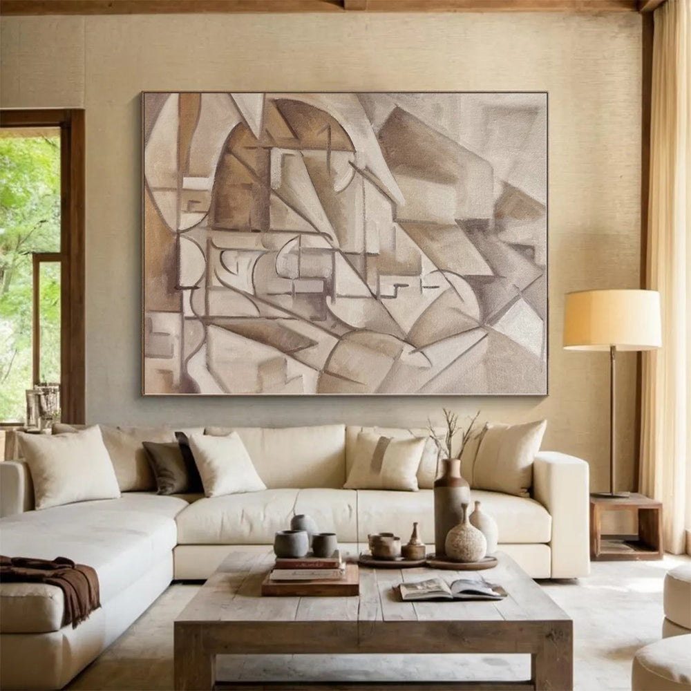 Super-Sized Custom Abstract Painting for Sunroom Skylight Ceiling Panels