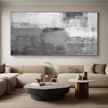 Oversized Hand-Painted Abstract Art for Home Gym Wall