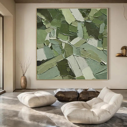 Giant Abstract Art for Petio (Pet + Patio) Spaces - Hand-Painted Mixed Media on Canvas