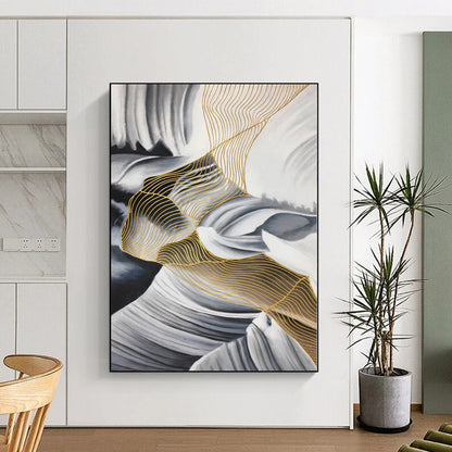 Giant Hand-Painted Abstract Canvas for Nursery Mobile and Crib Bedding Wall