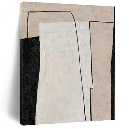 Colossal Hand-Painted Contemporary Abstract Canvas for Living Room Above Bookcases