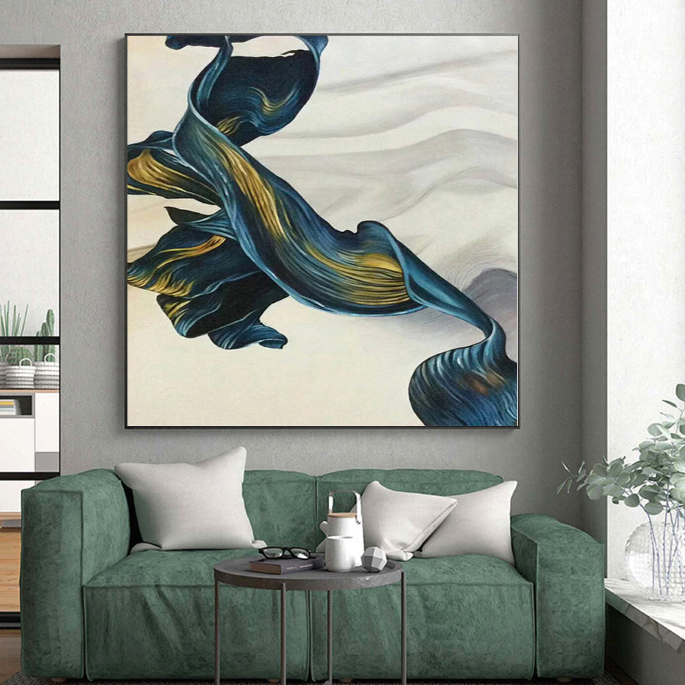 Grand Made-to-Order Abstract Art for Home Indoor Pool and Spa Feature Walls