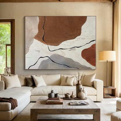 Super-Sized Custom Abstract Painting for Home Bar Backlit Wall
