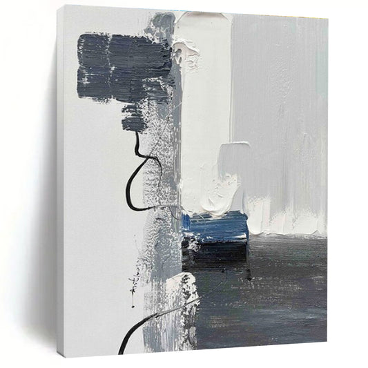 Large-Scale Contemporary Abstract Painting for Sunroom Natural Light Enhancement