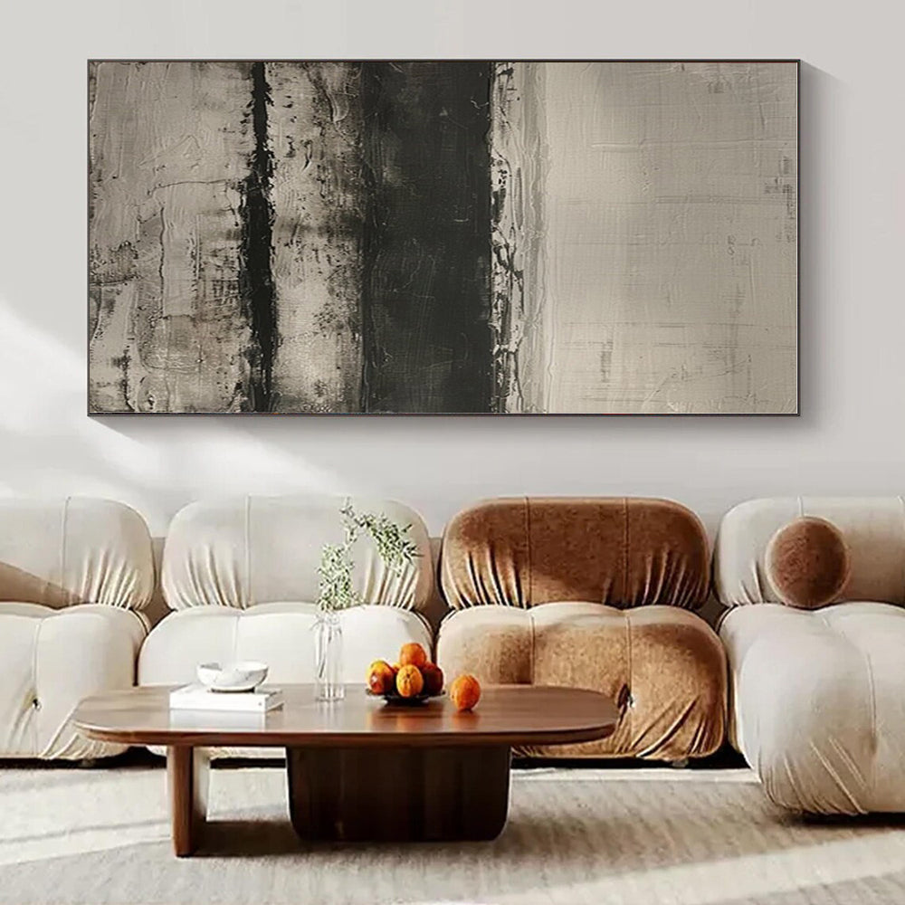Custom Hand-Painted Abstract Mural for Living Room and Entryway