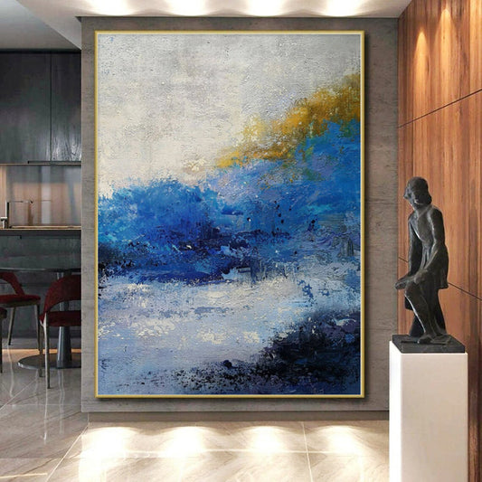 Extra-Large Custom Abstract Canvas for Family Room Feature Wall