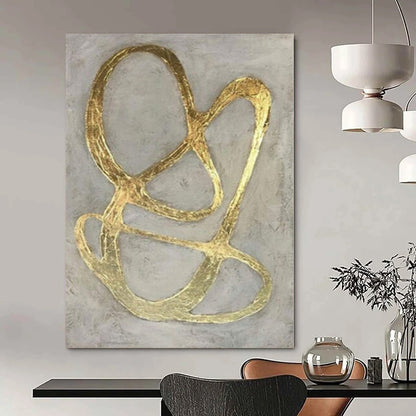 Giant Hand-Painted Contemporary Abstract Art for Family Home Basement Recreation Areas