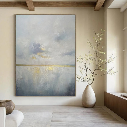 Large-Scale Custom Hand-Painted Abstract Art for Hallway & Entryway