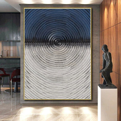 Oversized Custom Abstract Art for Master Bedroom Walk-in Closet Entrance