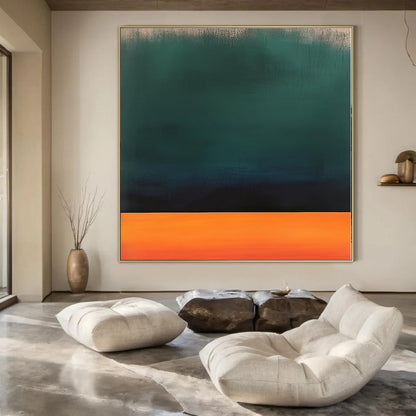 Harvest-Themed Hand-Painted Abstract Art for Dining Room Alcoves