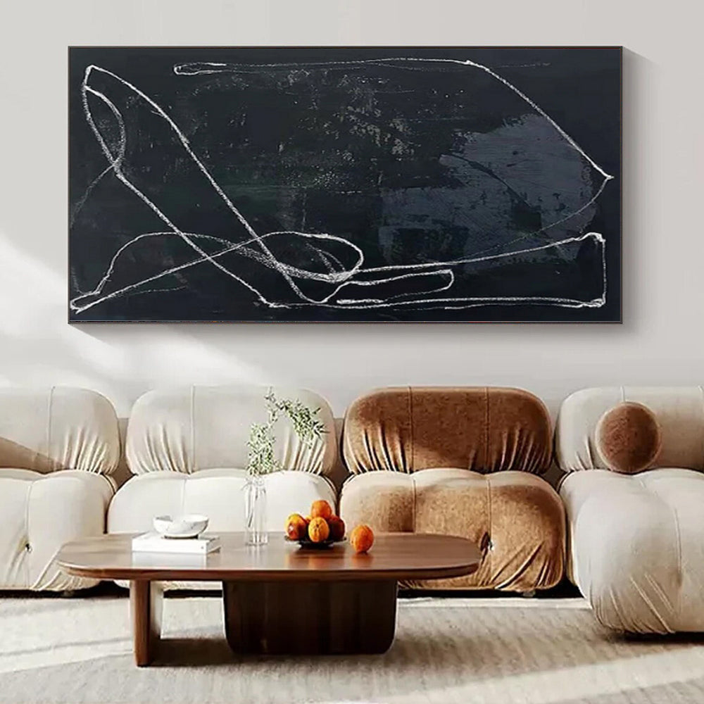 Immense Abstract Canvas for Home Bar Lounges - Made to Order Resin on Linen