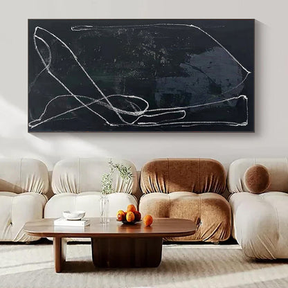 Immense Abstract Canvas for Home Bar Lounges - Made to Order Resin on Linen
