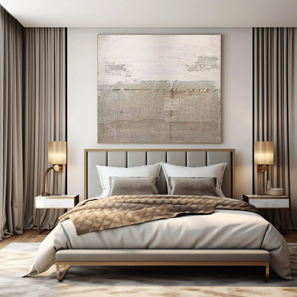 Huge Hand-Painted Modern Abstract Decorative Painting for High-End Restaurant Open Kitchen Interaction Areas