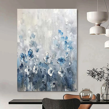 Oversized Hand-Painted Modern Abstract Mural for Family Home Study Zones